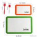 8th team (3 Piece+Two brushes) Non Stick Baking Mats with Measurements 2 Half Sheet Liners and 1 Quarter Sheet Mat Professional Quality Non Toxic and FDA Approved Red Yellow and Green. - B07BL1DN2P